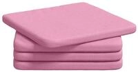 vidaXL Sitzauflage Sitzkissen 4 St&uuml;ck Rosa 40 x 40 x 3 cm Stoff, (4 St)
