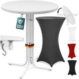 Casaria Stehtisch, mit Husse &Oslash;80cm Klappbar Outdoor Hochtisch Rund Partytisch...