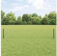vidaXL Zaunpfosten, Zaunpfosten 5 pcs Gr&uuml;n 80 cm Stahl