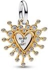 Pandora Herzanh&auml;nger Charm-Strahlendes Zweifarbig