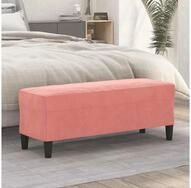 vidaXL Sitzbank, Sitzbank Rosa 100x35x41 cm Samt