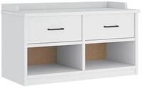vidaXL Sitzbank Flurbank SANDNES Wei&szlig; 87x40x50 cm Massivholz Kiefer