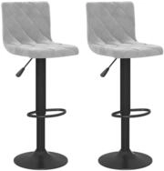 vidaXL Barhocker Barhocker 2 Stk. Hellgrau Samt (2 St)
