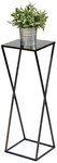 DanDiBo Blumenhocker Metall Schwarz Eckig 68 cm Blumenst&auml;nder Beistelltisch 437