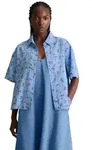 Marc O'Polo DENIM Kurzarmbluse aus LENZINGTM ECOVEROTM-Baumwolle-Mix blau XXS...