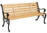 PROREGAL&reg; Gartenbank Sitzbank Holzbank 2-/3-Sitzer Gusseisen Holz Kiefer...