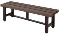 PROREGAL&reg; Gartenbank Alu Bank Parkbank Sitzbank wetterfest WPC Braun Breite