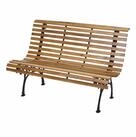 PROREGAL&reg; Gartenbank 80x122x70cm Sitzbank Holzbank 2-Sitzer Gusseisen Holz