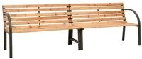 vidaXL Gartenbank Doppel-Gartenbank 225 cm Massivholz Tanne (1-St)