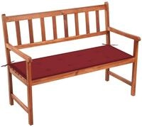 vidaXL Gartenbank Gartenbank mit Auflage 120 cm Massivholz (1-St)
