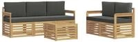 vidaXL Gartensofa Sofagarnituren Massivholz, 6 Teile