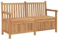vidaXL Gartenbank Gartenbank mit Speicher 150 x 60 x 90 cm Massivholz (1-St)