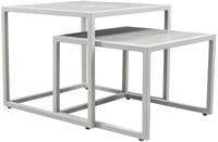 MR.DEKO Beistelltisch Beistelltische Dalias 2er Set hellgrau (Ideal zu...