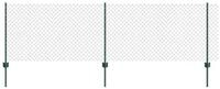 vidaXL Gartenzaun Kettenzaun mit Pfosten 25 x 0,8 m PVC-beschichteter Stahl...