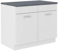 K&uuml;chen-Preisbombe Sp&uuml;lenschrank 100 cm K&uuml;chen Buffet Mario Weiss matt...