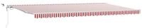 vidaXL Markise Markisenstoff Rot und Wei&szlig; 600 x 350 cm Polyester (1-St)