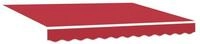 vidaXL Markise Ausziehbare Markise Rot 350 x 250 cm Polyester und Aluminium...