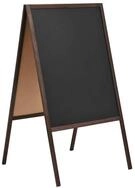vidaXL Wandtafel Tafel Kundenstopper Doppelseitig Zedernholz Freistehend...