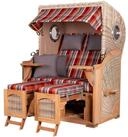 bene living Strandkorb Ammersee 2-Sitzer Teak - PE shell - Modell 584, BxTxH:
