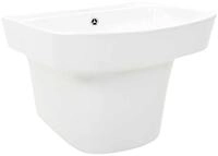 vidaXL Waschbecken Waschbecken Wei&szlig; 50 x 45 x 41 cm Glasierte Keramik (1-St)