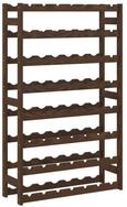 vidaXL Weinregal, Flaschenregal f&uuml;r 56 Flaschen Braun Massivholz Kiefer