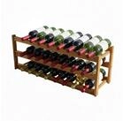 relaxdays Weinregal aus Walnuss f&uuml;r 24 Flasche