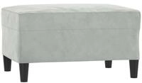 vidaXL Fu&szlig;hocker, Sitzhocker Hellgrau 70x55x41 cm Samt