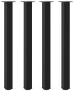 vidaXL Tischbein Bartischbeine 4 Stk. Schwarz 110-112 cm Stahl