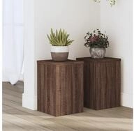 vidaXL Rankhilfe, Pflanzenst&auml;nder 2 Stk. Braun Eiche 20x20x30 cm Holzwerkstoff