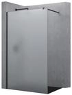 doporro Walk-in-Dusche Duschwand f&uuml;r Dusche Duschabtrennung schwarz Profil Nano