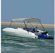 vidaXL Schutzplane, 2-Bow Bimini Top Grau 180x150x110 cm