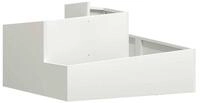 vidaXL Blumentopf Garten-Pflanzgef&auml;&szlig; Wei&szlig; 80 x 80 x 50 cm Kaltgewalzter...
