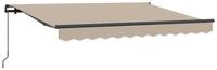 vidaXL Markise Einziehbare Markise Beige 250 x 200 cm Stoff (1-St)