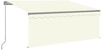 vidaXL Markise Markise Manuell Einziehbar mit Rollo 3x2,5 m Creme (1-St)