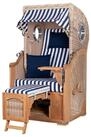 bene living Strandkorb Ammersee 1-Sitzer Teak - PE shell - Modell 518, BxTxH: