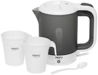 Camry Reise-Wasserkocher CR 1382, 0,5 l, 900 W, inklusive 2 Becher und L&ouml;ffel