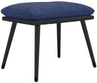 vidaXL Polsterhocker Fu&szlig;hocker Blau 45x29,5x35 cm Stoff und Kunstleder (1 St)