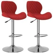 vidaXL Barhocker Barhocker 2 Stk. Weinrot Samt (2 St)