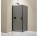 Bernstein Eckdusche NT416 80x80 cm Schwarz Grau, BxT: 80x80 cm, Eckdusche...