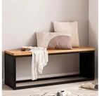 FINEBUY Sitzbank FB95857 Bettbank Holz Steinoptik 120 cm Schlafzimmer Flurbank...