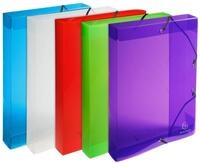 EXACOMPTA Archivcontainer 8x Archivbox PP 700&micro; R&uuml;cken 40mm 25x33 cm A4 Crystal