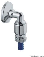Grohe Badarmatur GROHE WAS-Schlauchanschlussbogen DN15 mit Rohrbel&uuml;fter...