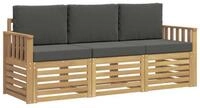 vidaXL Gartensofa Sofagarnituren Massivholz, 3 Teile