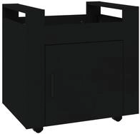vidaXL B&uuml;rowagen, Rollwagen Schwarz 60x45x60 cm Holzwerkstoff