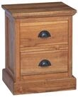 vidaXL Nachttisch Nachttisch mit Schubladen Natur 40 x 30 x 50 cm Massivholz...