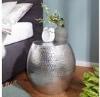 FINEBUY Beistelltisch SuVa12240_1 Aluminium Dekotisch &Oslash; 42 cm rund Ablagetisch