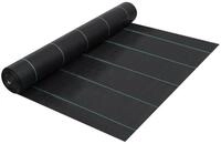 vidaXL Unkrautvlies Unkrautfolie Schwarz 2x50 m PP, (1-St)