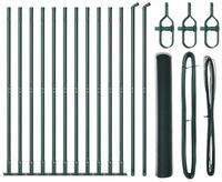 vidaXL Gartenzaun Geschwei&szlig;ter Drahtzaun mit Betonfundament 25 x 1 m (B x H),...