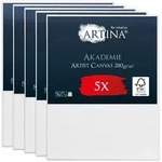 Artina Keilrahmen Keilrahmen Leinwand Akademie, 70x90cm, 5er Set, 100% Baumwolle