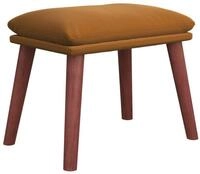 vidaXL Polsterhocker Fu&szlig;hocker Braun 45x29,5x35 cm Samt (1 St)